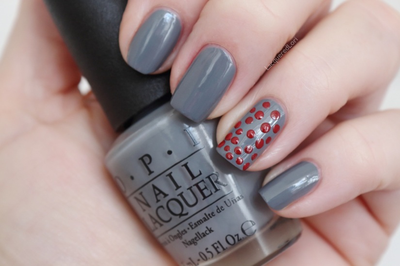 Embrace the Gray, a soft taupe-y grey creme which reminds me of cement that has just been mixed. Two coats.