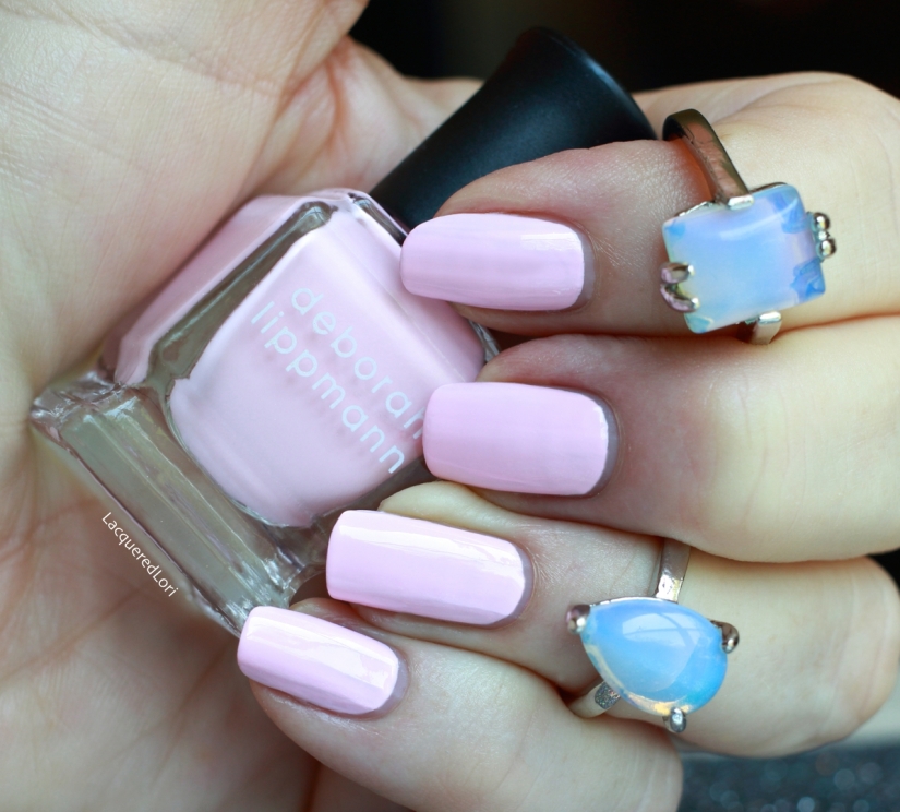 Unicorn Tears rings from The Iced Sugar Cookie look great with "Think Pink!" from Deborah Lippmann.