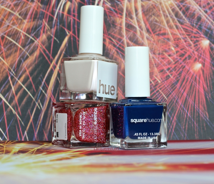 The Celebrate Freedom America collection for July 2016! Stars is a mild shimmer in a white creme. Fireworks a red jelly based glitter. And my fave of the bunch, Independence is a deep blue high gloss creme with a slightly jelly feel.
